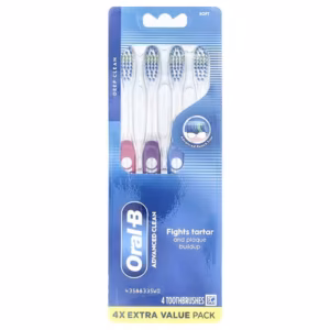 Oral-B, Advanced Clean Toothbrush. Soft, 4 Pack